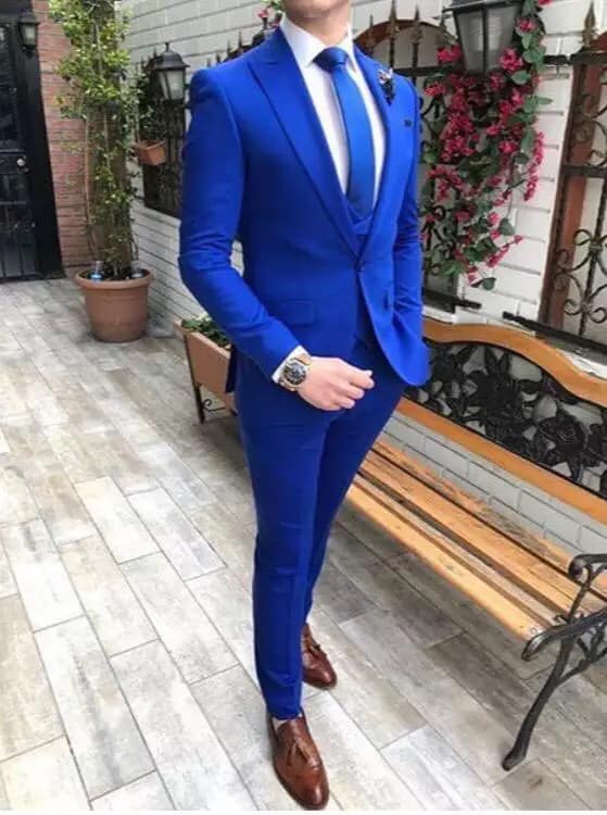 Three piece slim fit suits